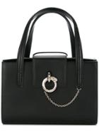 Cartier Vintage Panther Logos Hand Bagelather - Black