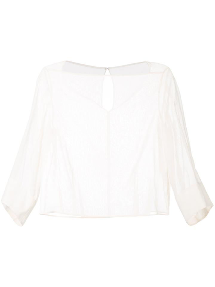 Des Prés Boat Neck Blouse - Nude & Neutrals