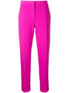Narciso Rodriguez Cropped Trousers, Women's, Size: 44, Pink/purple, Elastodiene/virgin Wool