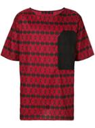 Alchemy - Boat Neck Printed T-shirt - Men - Cotton/polyester - S, Red, Cotton/polyester