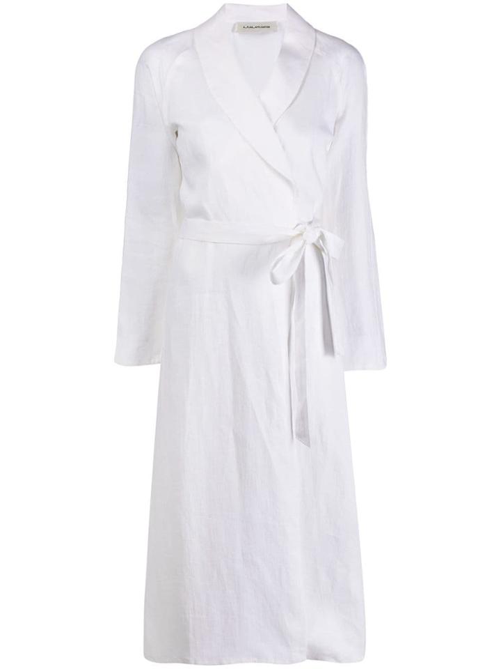 A Plan Application Tie Waist Dress - White