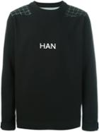 Han Kj0benhavn Paneled Sweatshirt, Men's, Size: M, Black, Cotton/polyester