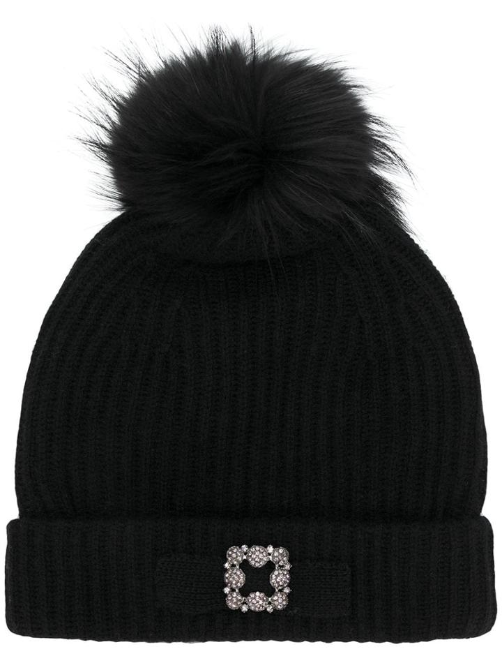 Max & Moi Pom Pom Cap - Black