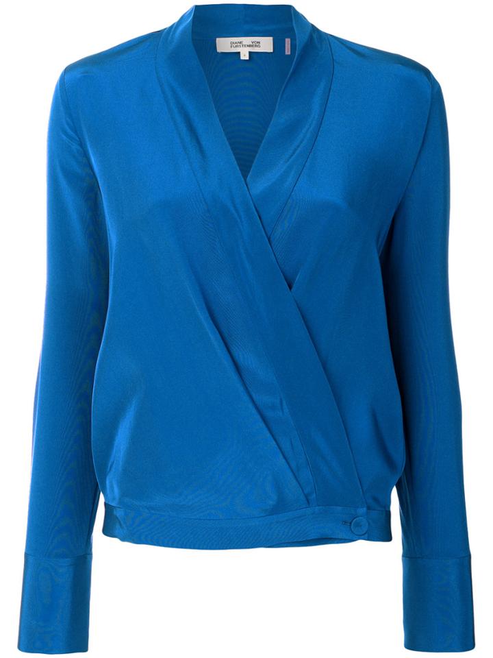 Diane Von Furstenberg Wrap Front Top - Blue