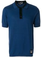 Raf Simons X Fred Perry Knitted Sports Polo Shirt - Blue