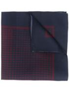 Ermenegildo Zegna Geometric Print Pocket Square - Blue