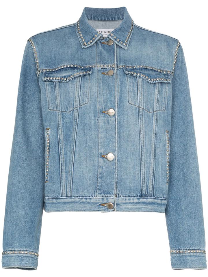 Frame Denim Blue Long Sleeve Denim Jacket