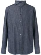 Tagliatore Spread Collar Shirt - Blue
