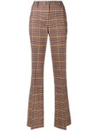 P.a.r.o.s.h. Checkered High-waisted Trousers - Brown