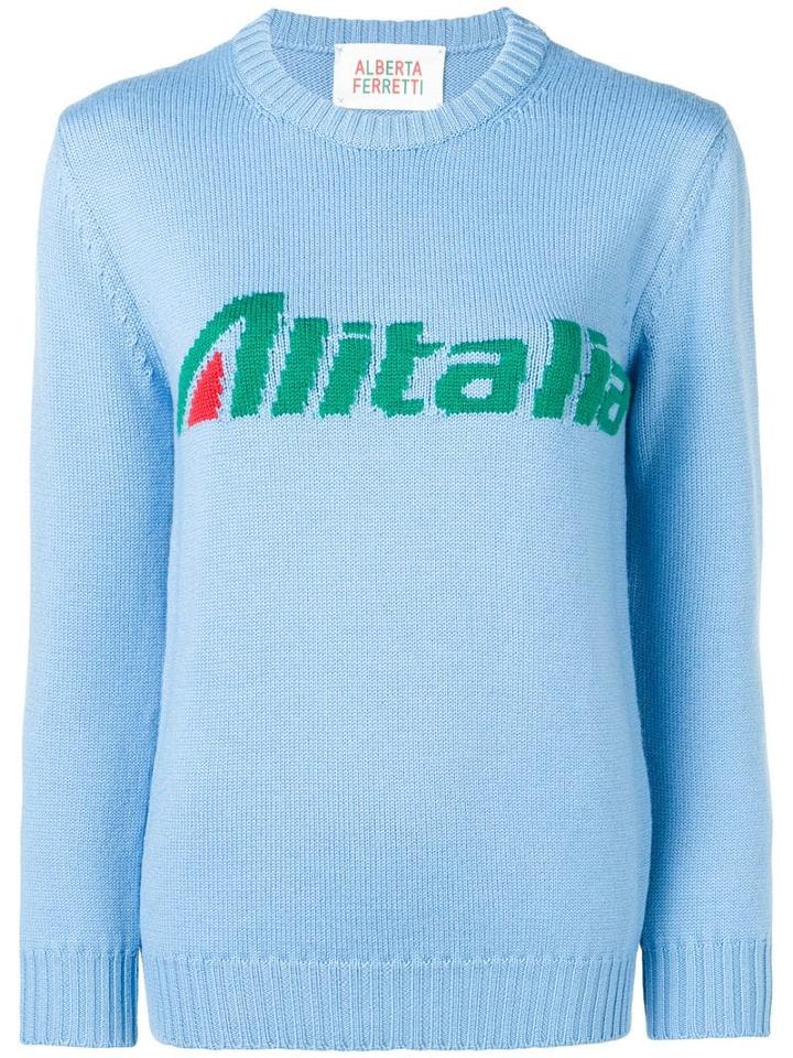 Alberta Ferretti Alitalia Knit Sweater - Blue