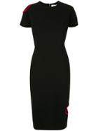 Victoria Beckham Short-sleeve Fitted Dress - Black