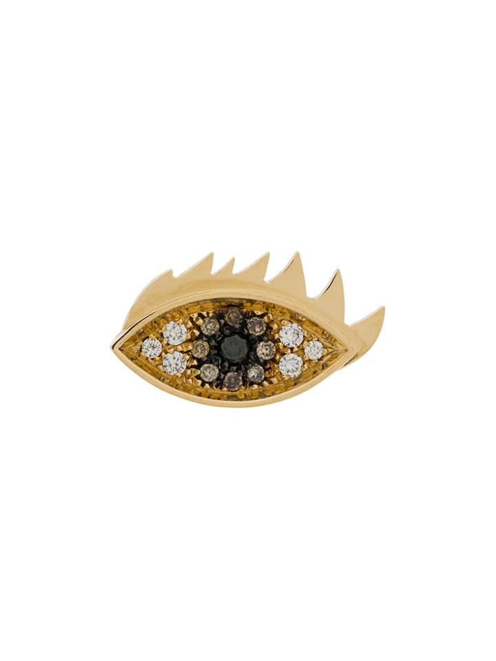 Delfina Delettrez 18kt Yellow Gold Eyes On Me Stud Earring - Metallic