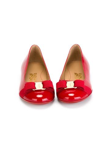 Salvatore Ferragamo Kids Vara Ballerinas, Girl's, Size: 31, Red