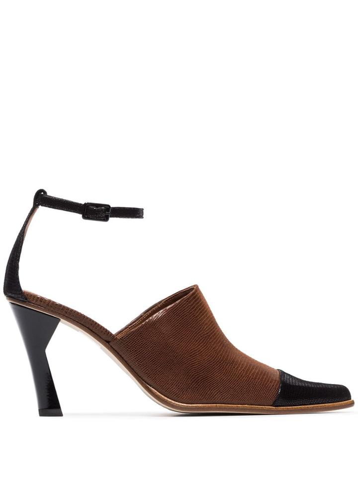 Rejina Pyo Estelle 85 Sculpted Heel Pumps - Brown