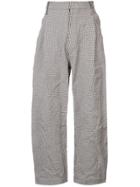Sankuanz Check Belt Trousers - White