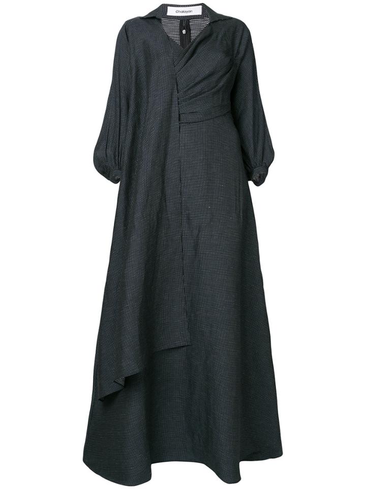 Chalayan Long Draped Waist Dress - Blue