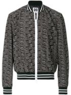 Les Hommes Urban Arrow Print Bomber Jacket - Black