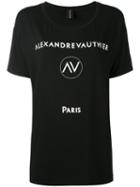 Alexandre Vauthier - Logo Print T-shirt - Women - Elastodiene/viscose - One Size, Black, Elastodiene/viscose