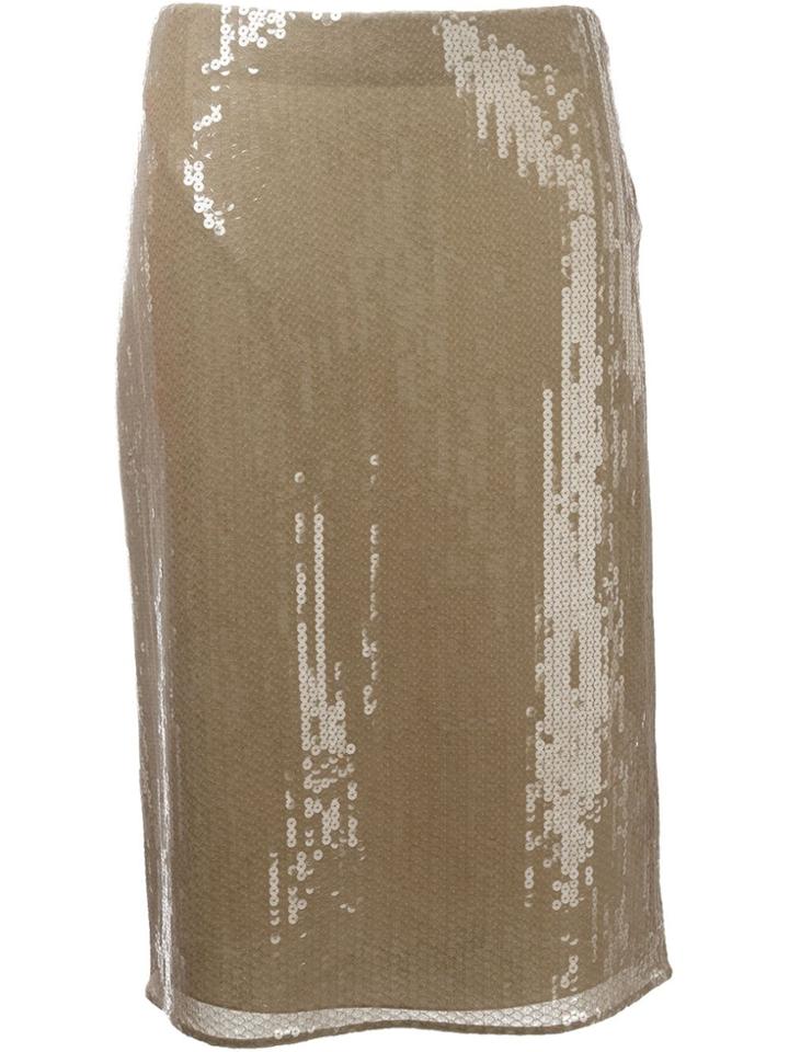 Nina Ricci Sequinned Pencil Skirt - Nude & Neutrals
