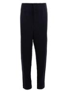 Homme Plissé Issey Miyake Pleated Tapered Trousers, Men's, Size: 2, Blue, Polyester