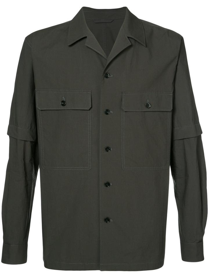 Lemaire - Detachable Sleeves Shirt - Men - Cotton - 46, Grey, Cotton