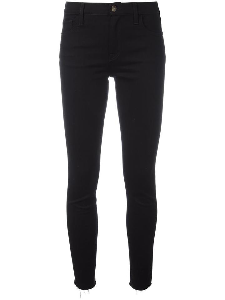 Gucci Panther Embroidered Skinny Jeans, Women's, Size: 25, Black, Cotton/polyester/spandex/elastane