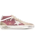 Golden Goose Deluxe Brand Mid Star Sneakers, Men's, Size: 40, Grey, Suede/cotton/rubber/cotton