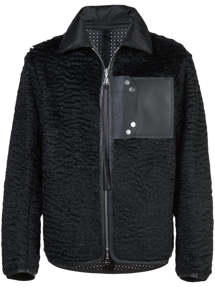 Oamc Zip Up Padded Bomber Jacket - Black