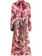 F.r.s For Restless Sleepers Bird Print Dress - Pink