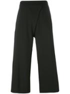 P.a.r.o.s.h. - Wide Leg Cropped Pants - Women - Polyester - S, Women's, Black, Polyester