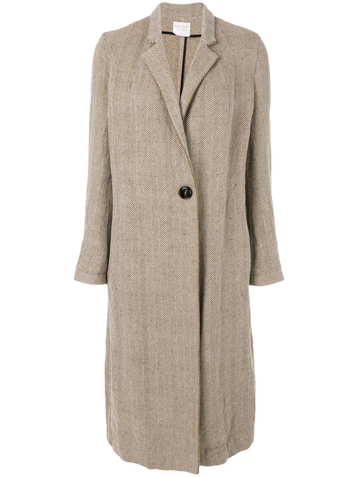 Forte Forte Single Breasted Coat - Brown