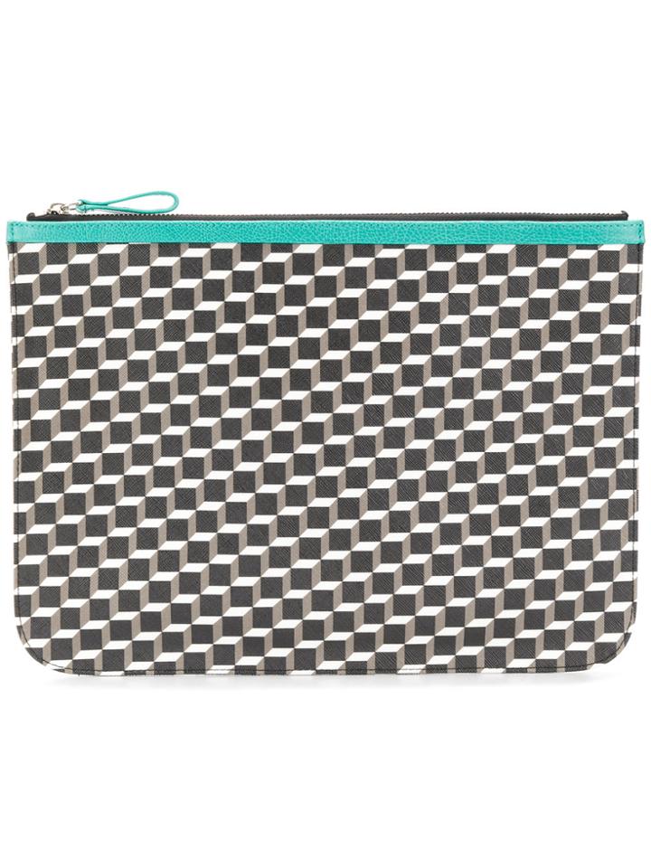 Pierre Hardy Geometric Patterned Clutch Bag - Black