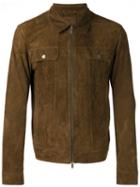 Desa 1972 Collared Jacket, Men's, Size: 48, Brown, Suede/cotton