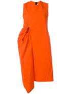 Marni - Parachute Style Dress - Women - Cotton/linen/flax - 46, Yellow/orange, Cotton/linen/flax