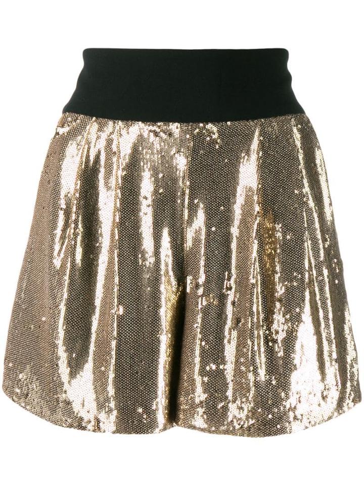 P.a.r.o.s.h. Sequinned Shorts - Gold