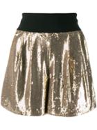 P.a.r.o.s.h. Sequinned Shorts - Gold
