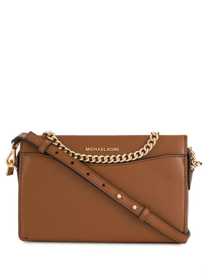 Michael Michael Kors Leather Shoulder Bag - Brown