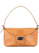 Fendi Vintage Stone Manma Handbag - Brown