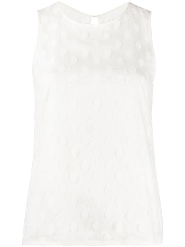 Styland Dotted Mesh Panel Tank - Neutrals