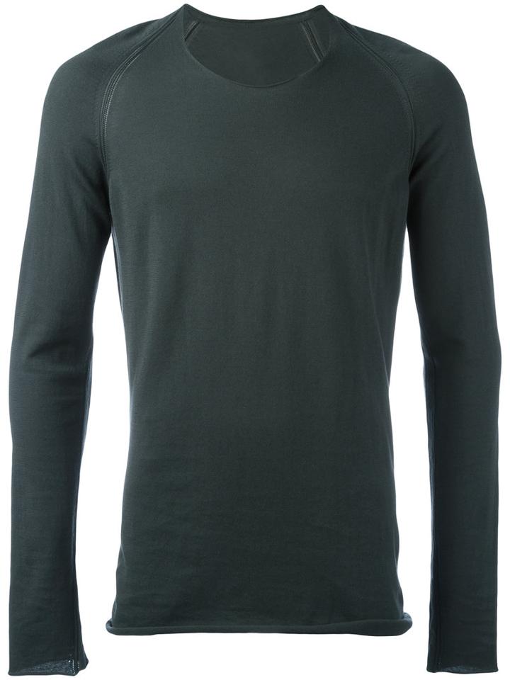 Label Under Construction Crew Neck Jumper, Men's, Size: 50, Grey, Cotton