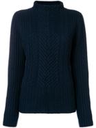Hemisphere Cashmere Cable Knit Sweater - Blue