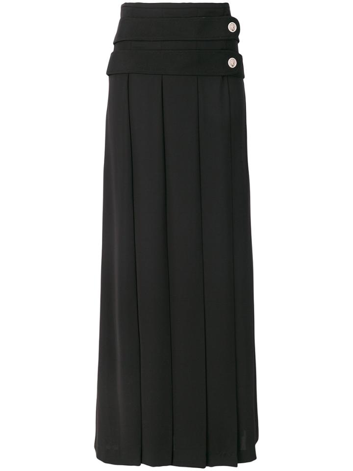 Versus Pleated Maxi-skirt - Black