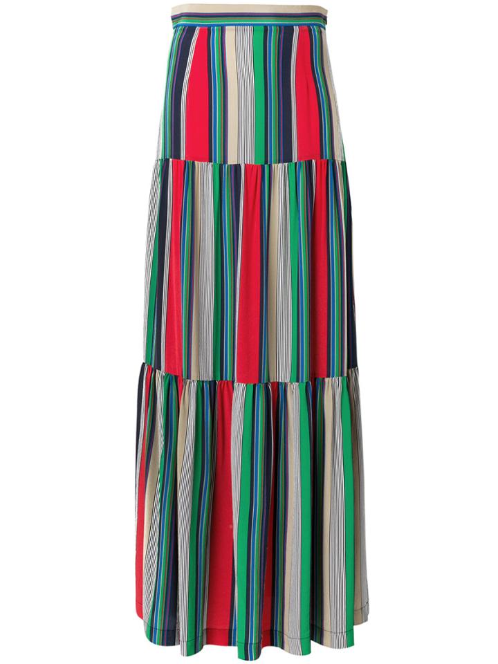 Erika Cavallini Striped Maxi Skirt - Multicolour