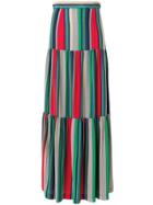 Erika Cavallini Striped Maxi Skirt - Multicolour