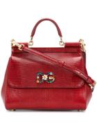 Dolce & Gabbana Sicily Logo Plaque Bag - Red