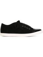 Lanvin Toe Cap Sneakers, Women's, Size: 38, Black, Suede/rubber