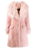 Elisabetta Franchi Faux Fur Coat - Pink