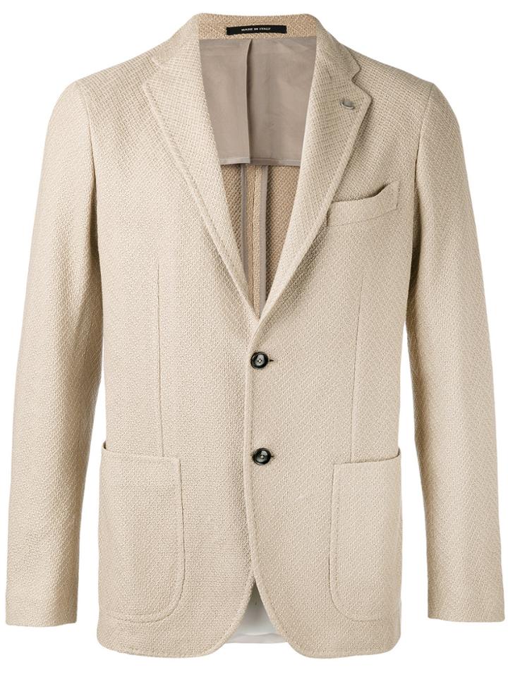 Tagliatore Textured Blazer - Nude & Neutrals
