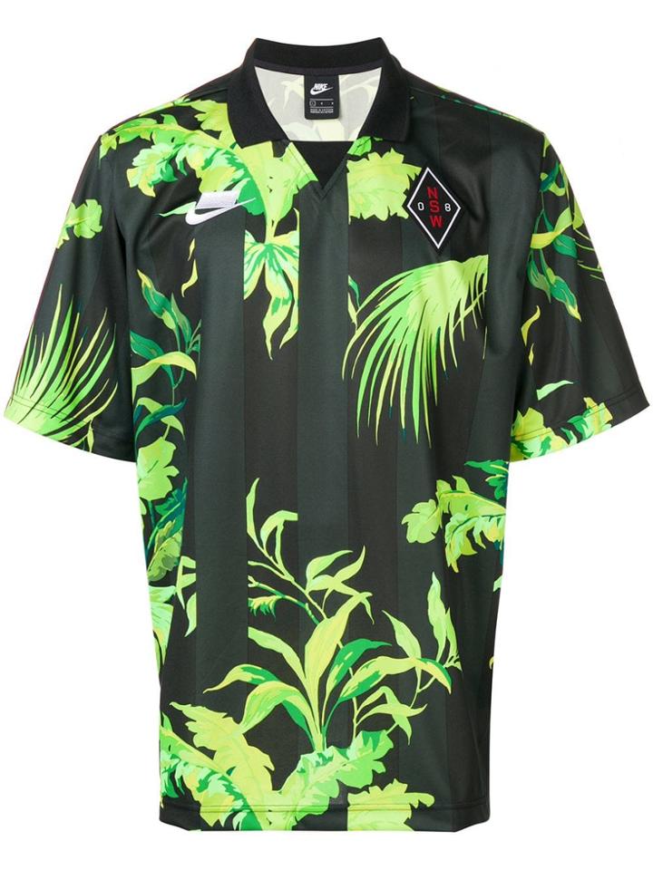 Nike Palm Print Football Jersey - Black