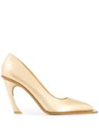 Acne Studios 50's Vintage-inspired Beaky Toe Pumps - Gold